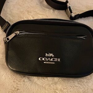 Coach Black Leather crossbody/Belt/Bum bag